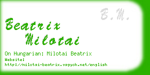 beatrix milotai business card